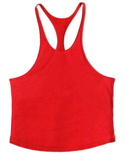 Men's Sleeveless Cotton Tank Top for Bodybuilding and Fitness - Muscle Stringer Vest