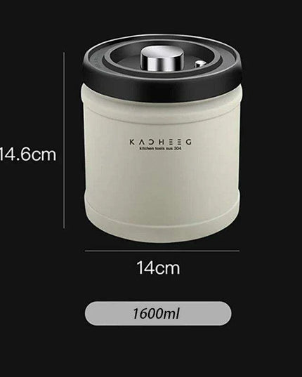 Premium Stainless Steel Coffee Storage Canister Set with CO2 Release Valve - Maximize Freshness & Kitchen Organization