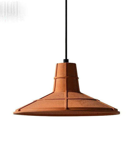 Retro-Inspired Orange Concrete Pendant Light for Contemporary Interiors