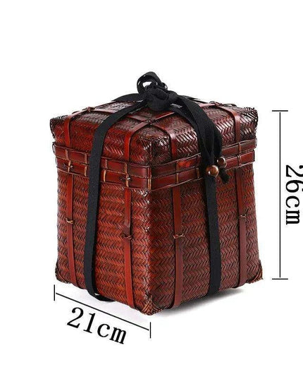 Bamboo Weave Outdoor Tea Ceremony Storage Trunk - Perfect for Nature Lovers