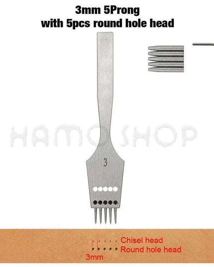 Premium Interchangeable Round Chisel Tool Set for Leather Crafting