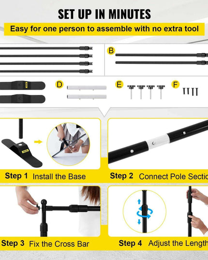 8ft Adjustable Photography Backdrop Stand with Carrying Case for Events