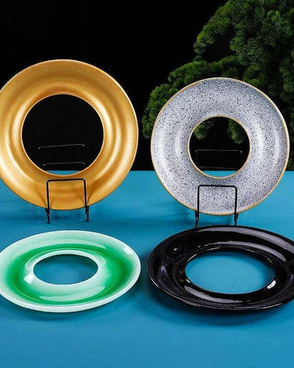 Japanese Elegance Circular Serving Tray - Sophisticated Sushi Display for Luxurious Dining