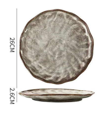 Artisan Hammered Ceramic Dish Set for Sophisticated Dining