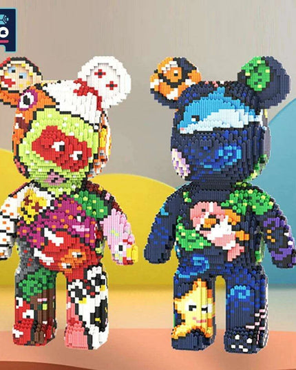 Adorable Bear Cub Building Block Set with Easy Storage - Inspire Creativity and Learning