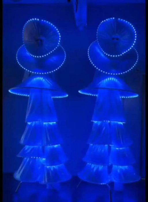 RGB LED Stilt Walker Carnival Costume for Dazzling Stage Performances