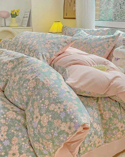 Charming Cherry Blossom Soft Washed Cotton Bedding Set