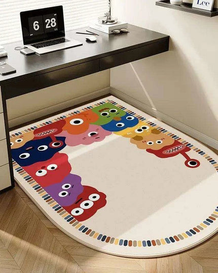 Playful Cartoon Non-Slip Chair Mat - Fun and Functional Office Accessory
