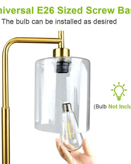 Elegant Nordic Glass and Brass LED Floor Lamp for Stylish Home and Office Lighting