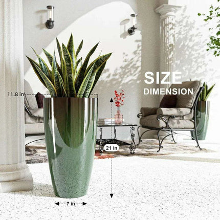 Eco-Friendly 21-Inch Tall Outdoor Planter Set - Stylish and Durable Design