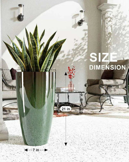 Eco-Friendly 21-Inch Tall Outdoor Planter Set - Stylish and Durable Design