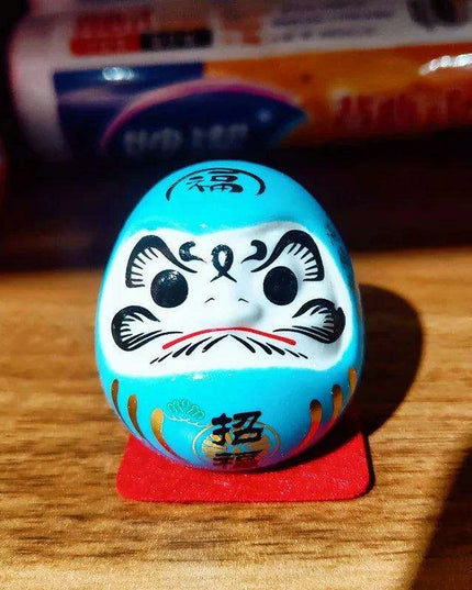 Charming Japanese Ceramic Lucky Cat Daruma Figurine for Home Decor and Gifting