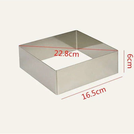 Elegant Stainless Steel Square Mold for Mousse Cakes and Special Occasions