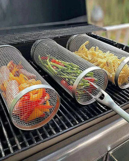 Versatile Stainless Steel BBQ Grilling Basket for Outdoor Cooking Adventures