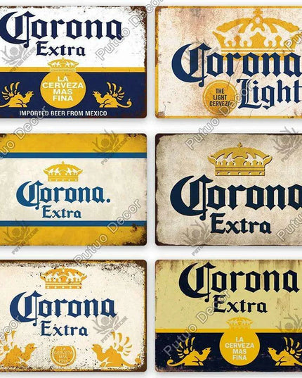 Retro Beer Sign Metal Wall Decor - Timeless Home Bar and Garage Accent