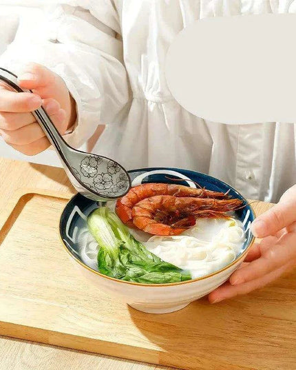 Elegant Vintage Japanese Bone China Spoon with Long Handle for Exquisite Dining