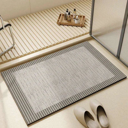 Chic Diatomite Bath Mat Set - Stylish Water-Absorbing Toilet Ensemble