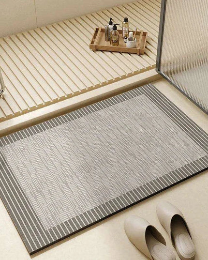 Chic Diatomite Bath Mat Set - Stylish Water-Absorbing Toilet Ensemble