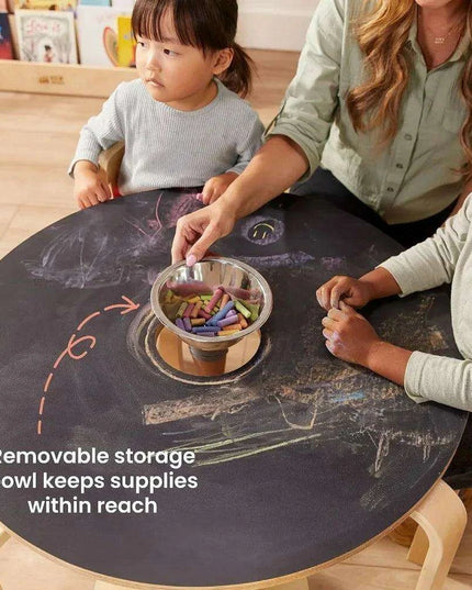 Creative Kids' Chalkboard Activity Table and Chair Set - Educational Wooden Furniture for Imaginative Learning