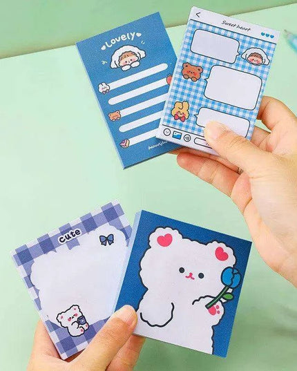 Whimsical Bear-Themed Sticky Notes Set - 80-Pieces to Brighten Your Workspace