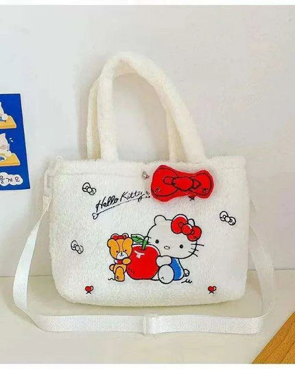Kawaii Sanrio Plush Character Bags - Iconic Cinnamoroll, My Melody, Kuromi, Hello Kitty - Stylish Shoulder & Crossbody Set