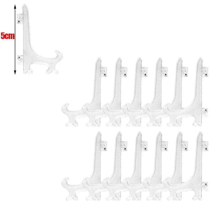 20-Piece Versatile Display Stands in Clear and Black for Stylish Home Showcasing