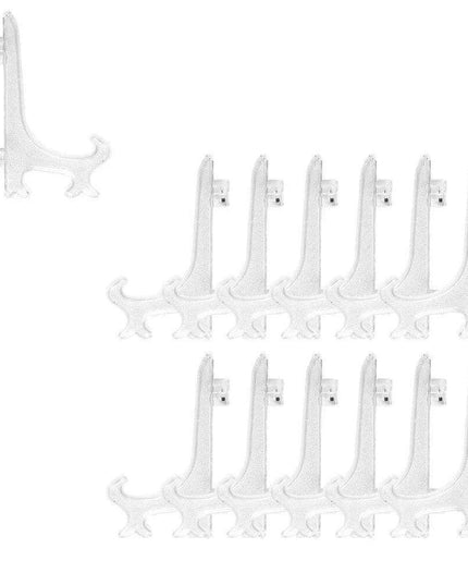 20-Piece Versatile Display Stands in Clear and Black for Stylish Home Showcasing