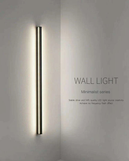 Sleek Nordic Waterproof LED Strip Wall Lamp Set with Remote Control - Ideal Outdoor Lighting Solution