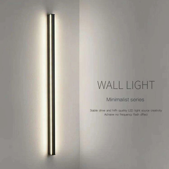 Sleek Nordic Waterproof LED Strip Wall Lamp Set with Remote Control - Ideal Outdoor Lighting Solution