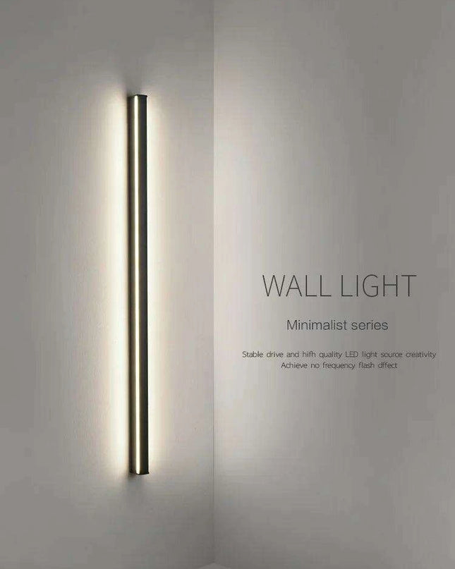 Sleek Nordic Waterproof LED Strip Wall Lamp Set with Remote Control - Ideal Outdoor Lighting Solution