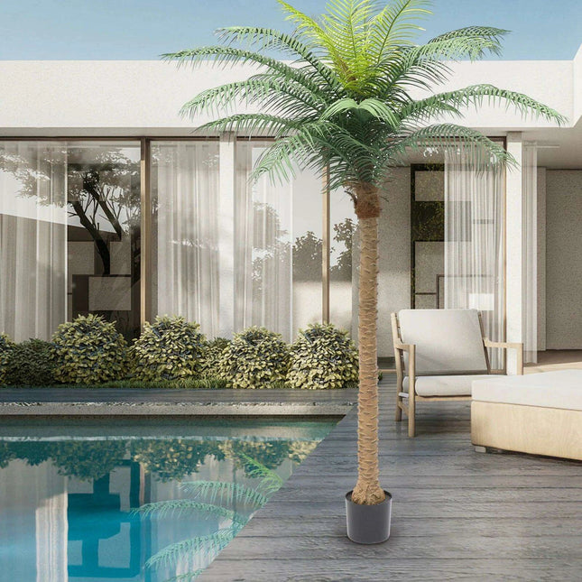 Majestic 8.2FT Faux Palm Tree - Luxurious Indoor and Outdoor Decorative Accent for Home and Office Spaces