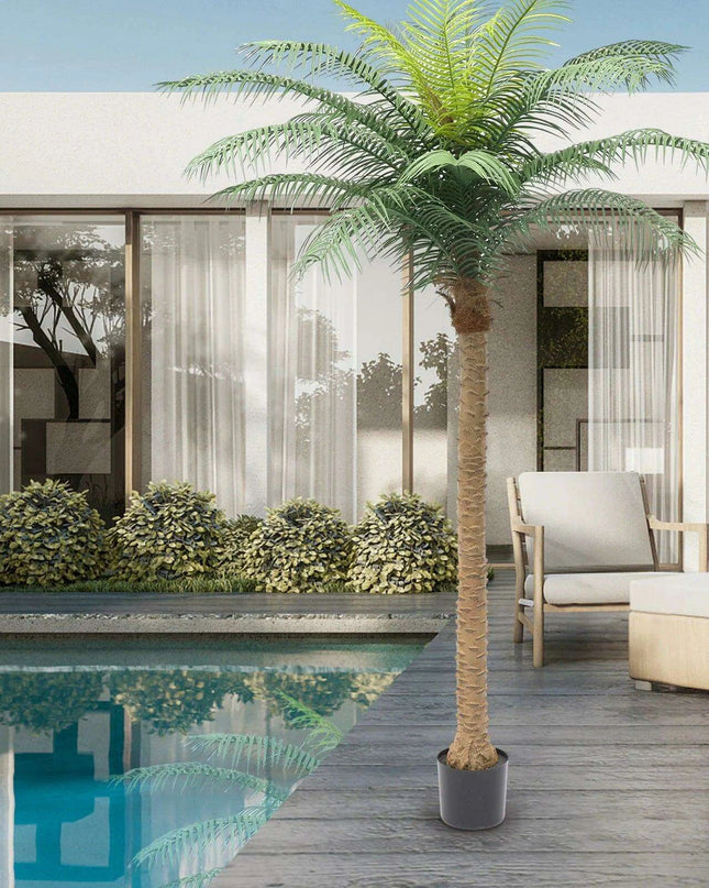 Majestic 8.2FT Faux Palm Tree - Luxurious Indoor and Outdoor Decorative Accent for Home and Office Spaces