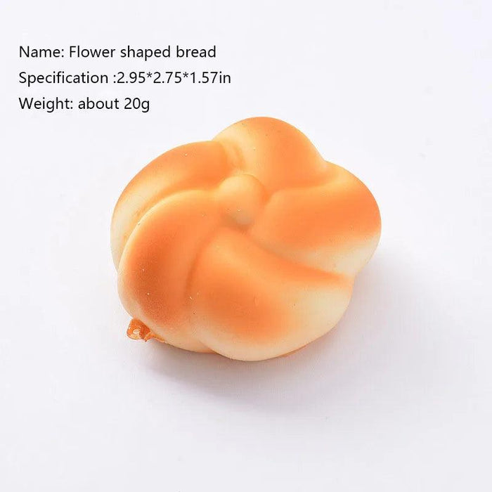 Whimsical PU Bread Stress Ball - A Fun and Functional Décor Piece for Stress Relief