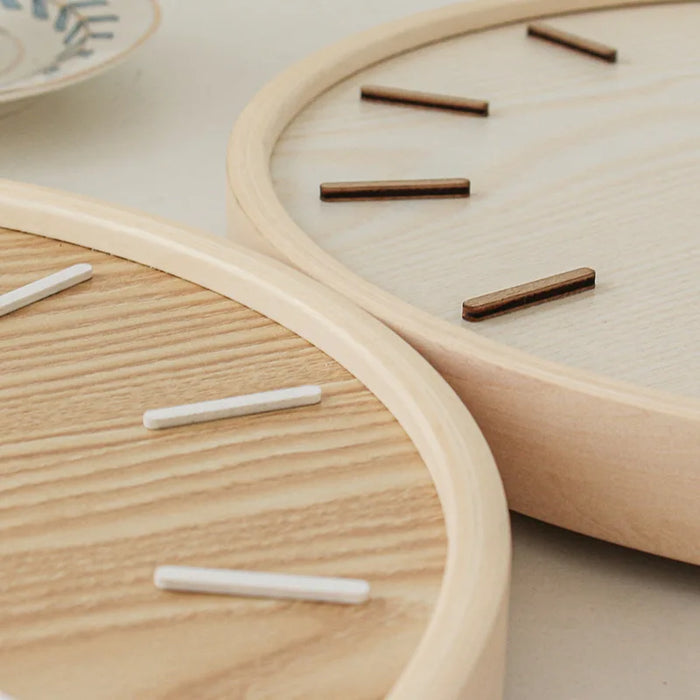 Japanese-Inspired Silent Wooden Wall Clock for Tranquil Spaces