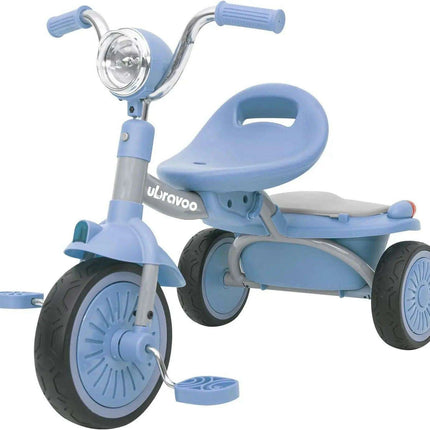 Colorful Adventure Trike: Foldable Toddler Tricycle with Adjustable Seat and Lights