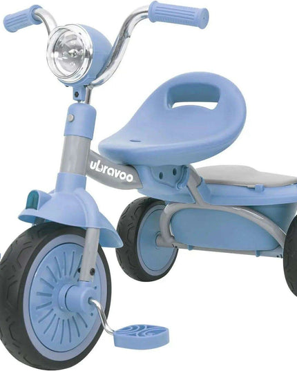 Colorful Adventure Trike: Foldable Toddler Tricycle with Adjustable Seat and Lights