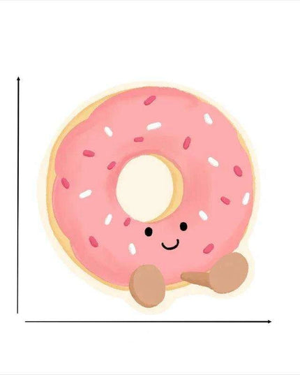 Whimsical Pink Donut Area Rug - Playful Decor for Kids' Spaces