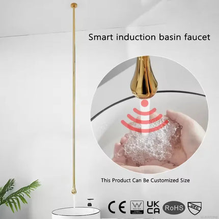 BAKALA Solid Brass Ceiling Bathroom Faucet with Sensor & Custom Size