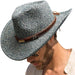 Rose Red Cowboy Straw Hat - Adjustable Wide Brim Sun Hat for All Seasons