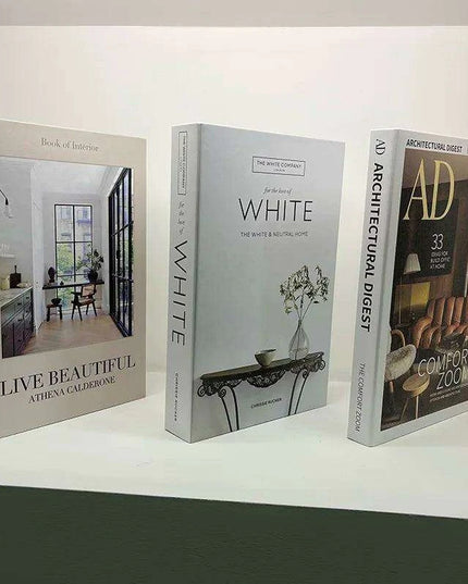 Elegant 3-Piece Decorative Faux Book Set for Home Décor