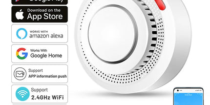 Tuya Smart WiFi Smoke Detector with 85dB Alarm & App Control