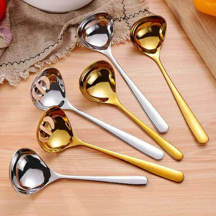 Sophisticated Stainless Steel Ladle Set with Extended Handles for Effortless Cooking