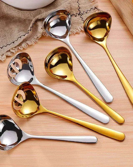 Sophisticated Stainless Steel Ladle Set with Extended Handles for Effortless Cooking