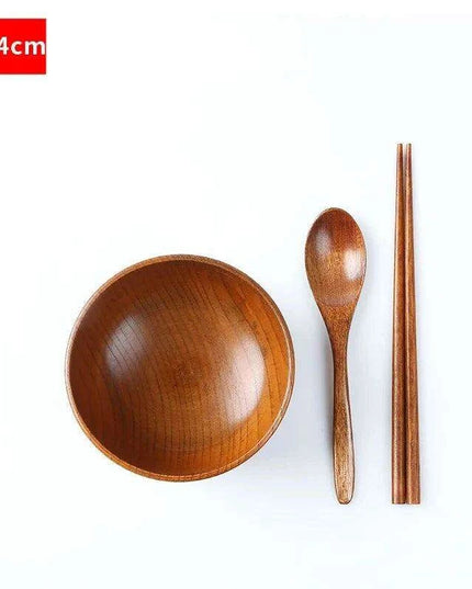 Deluxe Japanese Wooden Dining Set for Kids