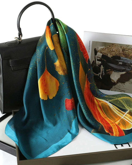 Elegant Satin Square Shawl Hijab: Luxurious 70x70cm Bandana for Women