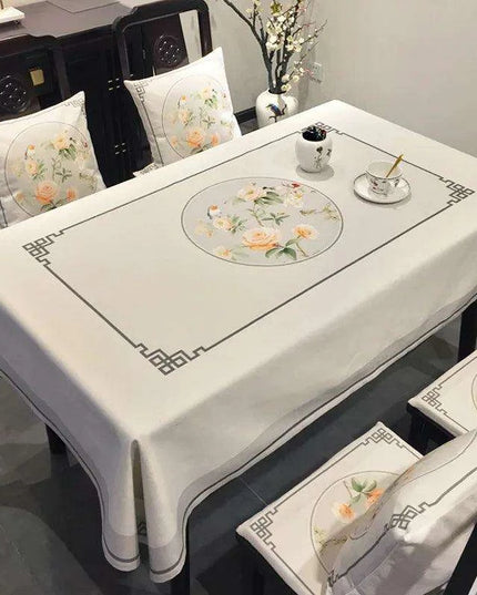 Elegant Rectangular Light Tablecloths for Holiday Celebrations - Waterproof and Wrinkle-Resistant Wedding Decor