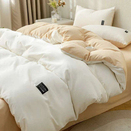 Minimalist Japanese-Inspired Duvet Cover Set with 2 Pillowcases - Luxurious & Cozy Bedding Experience