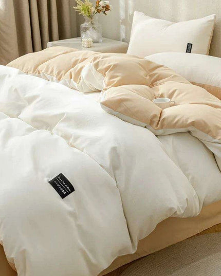 Minimalist Japanese-Inspired Duvet Cover Set with 2 Pillowcases - Luxurious & Cozy Bedding Experience