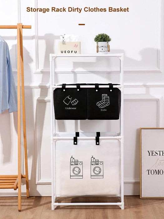 Laundry Organization System with Foldable Multi-layer Grid Design