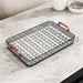 Elegant Multi-Purpose Plastic Tea Serving Tray with Handles for Home and Dining Use